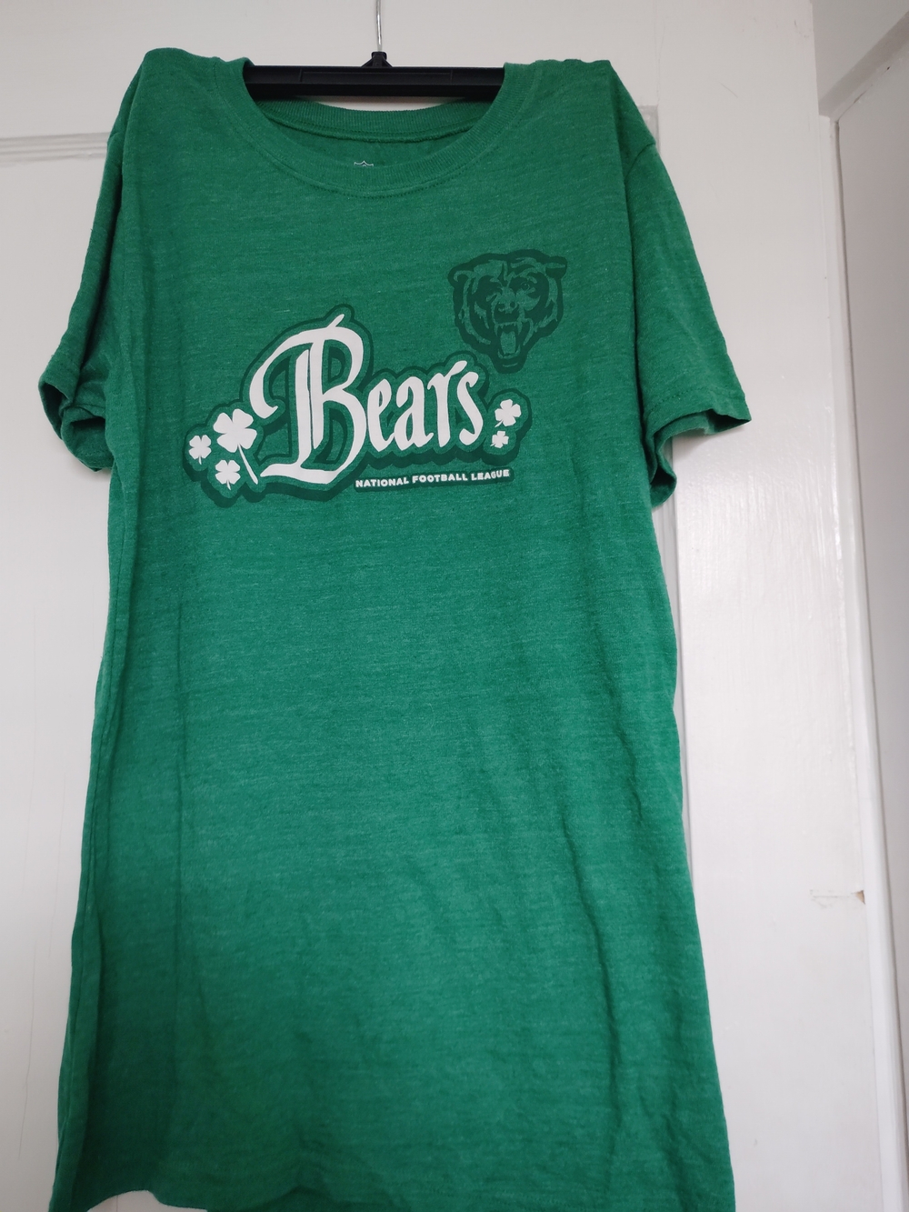 NFL Pro Line Green Chicago Bears Tee St Patty's Clover Large